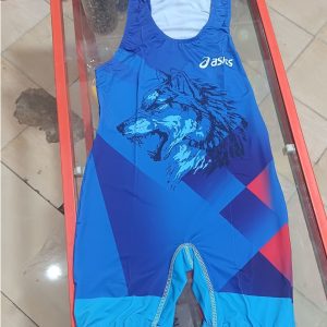 دوبنده کشتی طرح آسیکس چاپدار رنگ آبی