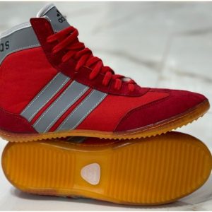 کفش کشتی ایرانی رنگ قرمز طرح آدیداس