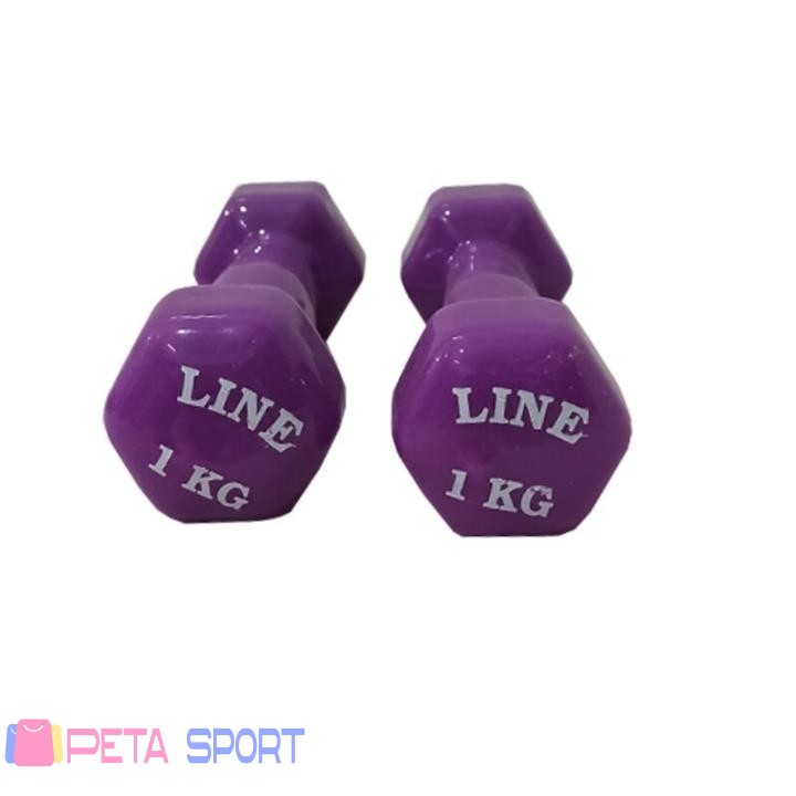 t3ix2sxo دمبل ایروبیک 1 کیلویی روکش دار بسته 2 عددی - Image 1