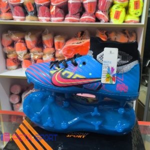 کفش فوتبال استوک دار جورابی ایرزوم رنگ آبی