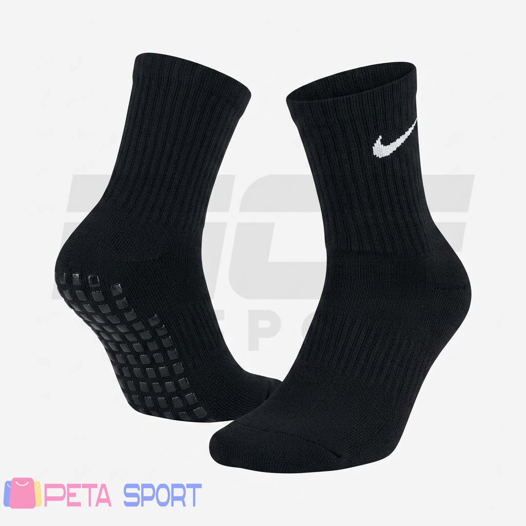 Sock_product_mockup_جوراب استپ دار مشکی جوراب استپ دار ساق کوتاه طرح نایک - Image 1